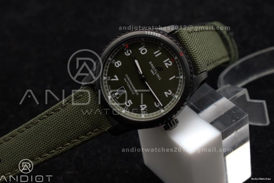 Edition Green A Nylon Best 41mm PVD Green 8 Automatic Durable TF Strap 1:1 918 on Dial Navitimer 0428
